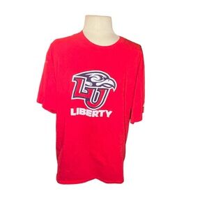 Russell liberty university Flames red Tshirt tee size Large L